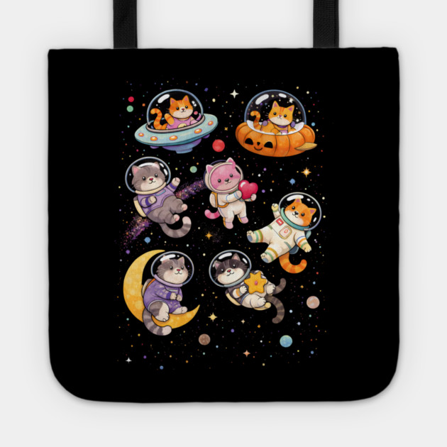 Space Cats Adventure Tote by Champanie's Store