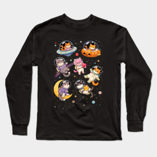 Space Cats Adventure Long Sleeve T-Shirt