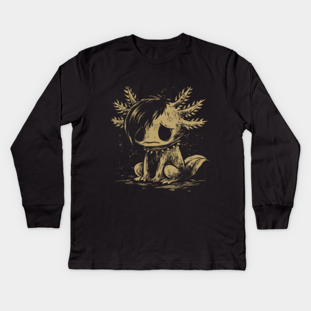 Emo Axolotl Kids Long Sleeve T-Shirt by GoshWow®