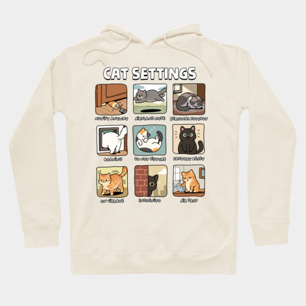 Cat Settings Hoodie by GoshWow®