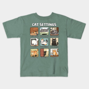 Cat Settings Kids T-Shirt