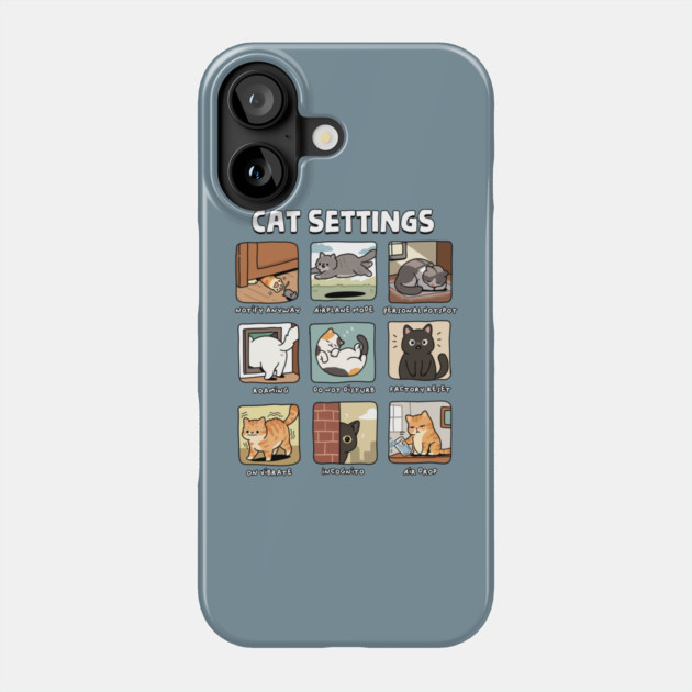 Cat Settings Phone Case by GoshWow®