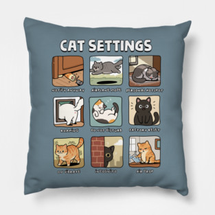 Cat Settings Pillow