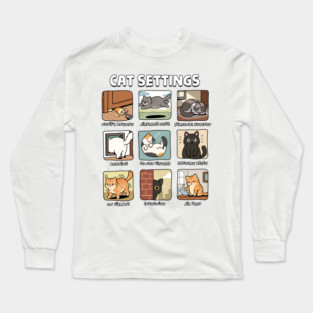 Cat Settings Long Sleeve T-Shirt