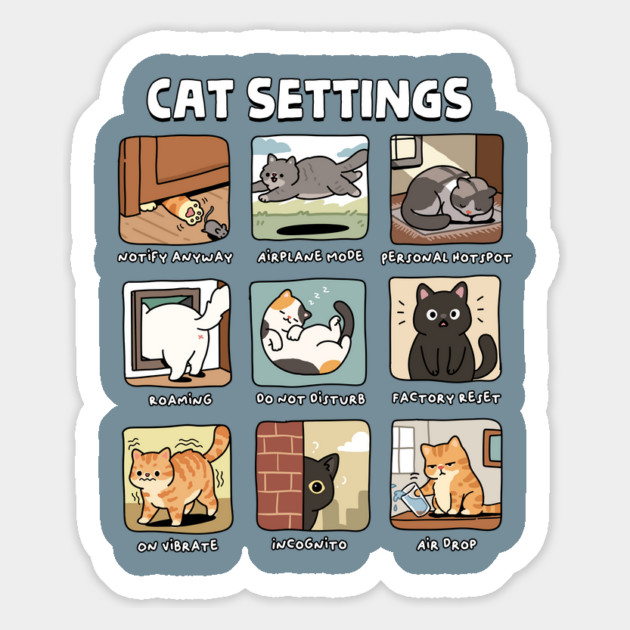 Cat Settings Magnet by GoshWow®