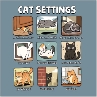 Cat Settings Posters and Art