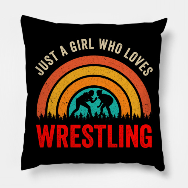 Just A Girl Who Loves Wrestling Pillow by ArtistTee ⭐⭐⭐⭐⭐