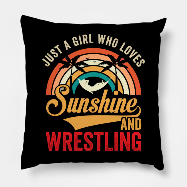 Just A Girl Who Loves Sunshine And Wrestling Pillow by ArtistTee ⭐⭐⭐⭐⭐