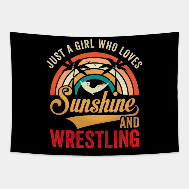Just A Girl Who Loves Sunshine And Wrestling Tapestry by ArtistTee ⭐⭐⭐⭐⭐