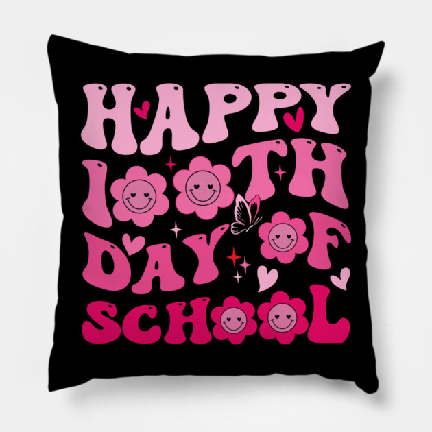 Happy 100th Day Of School Teacher Appreciation Pillow by ArtistTee ⭐⭐⭐⭐⭐