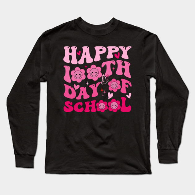 Happy 100th Day Of School Teacher Appreciation Long Sleeve T-Shirt by ArtistTee ⭐⭐⭐⭐⭐