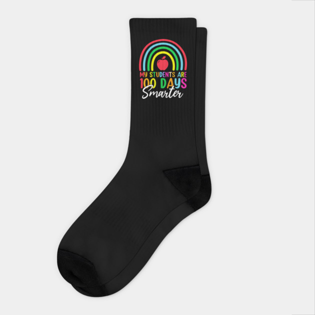 My Students Are 100 Days Smarter Teacher Appreciation Socks by ArtistTee ⭐⭐⭐⭐⭐