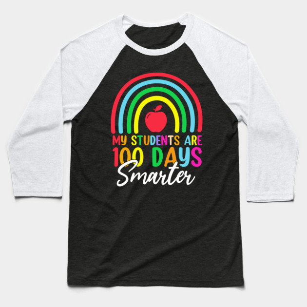 My Students Are 100 Days Smarter Teacher Appreciation Baseball T-Shirt by ArtistTee ⭐⭐⭐⭐⭐
