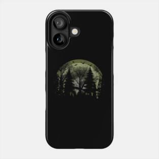 Sunset Forest Camping Outdoors Nature Wildlife Trees for Men Women Phone Case
