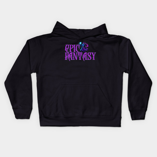 Epic Fantasy, wizard Kids Hoodie by H. R. Sinclair