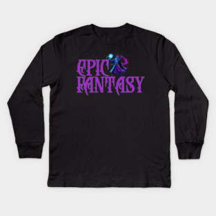 Epic Fantasy, wizard Kids Long Sleeve T-Shirt