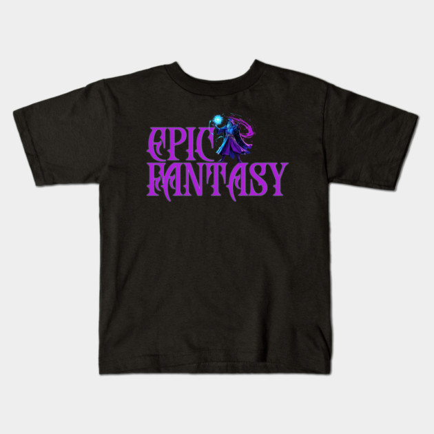 Epic Fantasy, wizard Kids T-Shirt by H. R. Sinclair