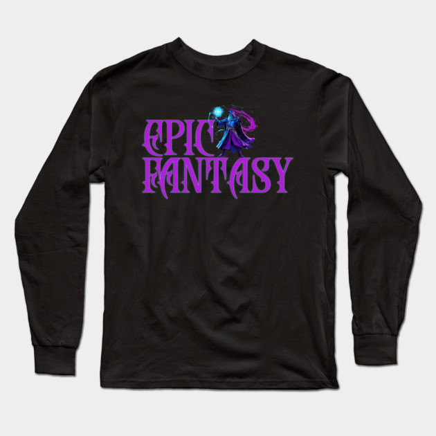 Epic Fantasy, wizard Long Sleeve T-Shirt by H. R. Sinclair