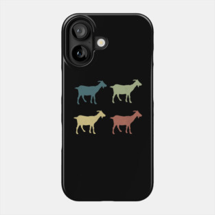 Retro Goat Silhouette Goats Love Phone Case