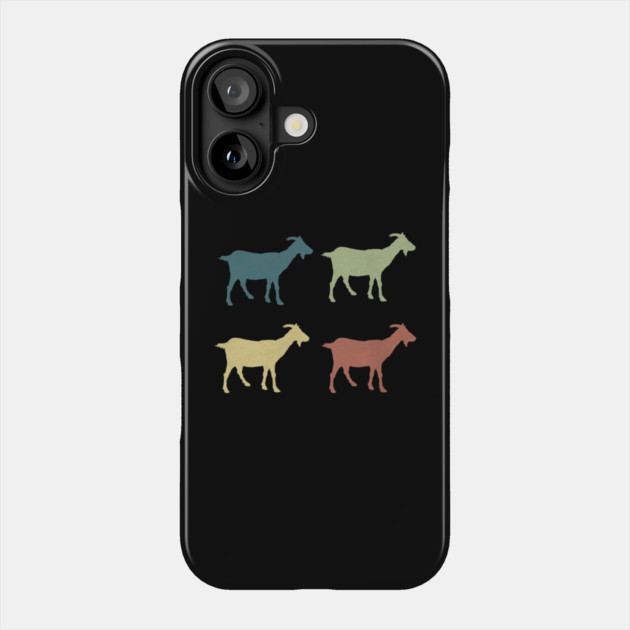 Retro Goat Silhouette Goats Love Phone Case by yangho