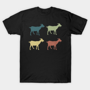 Retro Goat Silhouette Goats Love T-Shirt