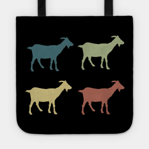 Retro Goat Silhouette Goats Love Tote by yangho