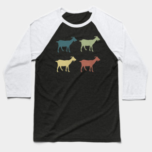 Retro Goat Silhouette Goats Love Baseball T-Shirt