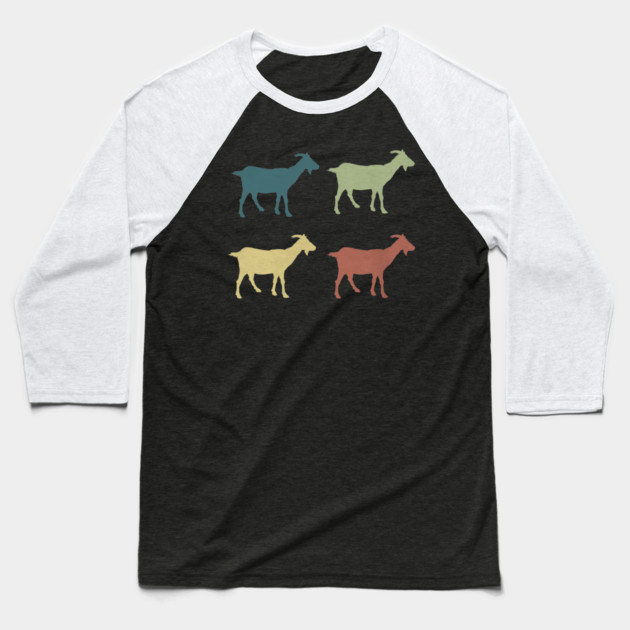 Retro Goat Silhouette Goats Love Baseball T-Shirt by yangho