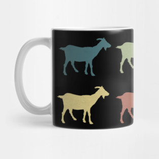 Retro Goat Silhouette Goats Love Mug