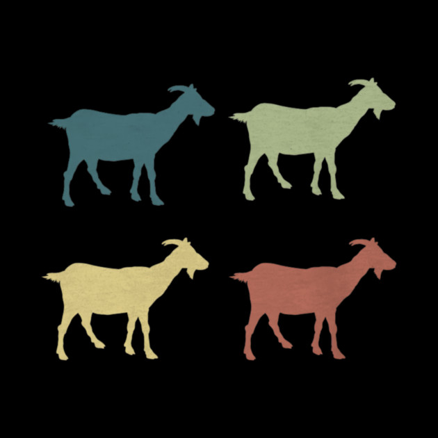Retro Goat Silhouette Goats Love by yangho