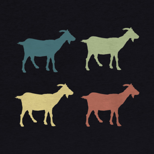 Retro Goat Silhouette Goats Love by yangho
