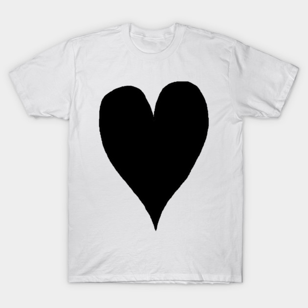 Black Heart T-Shirt by Creatifly Graphic Tees
