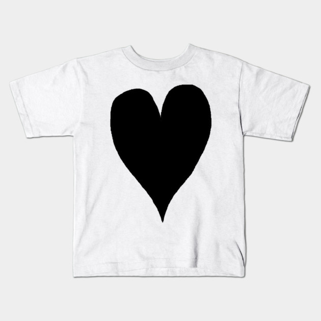 Black Heart Kids T-Shirt by Creatifly Graphic Tees