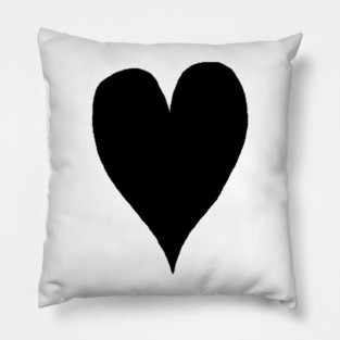 Black Heart Pillow