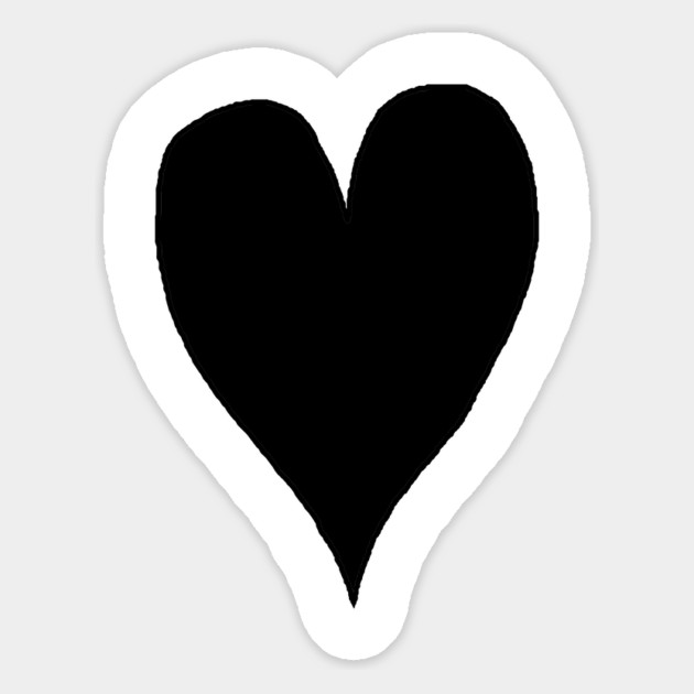 Black Heart Magnet by Creatifly Graphic Tees