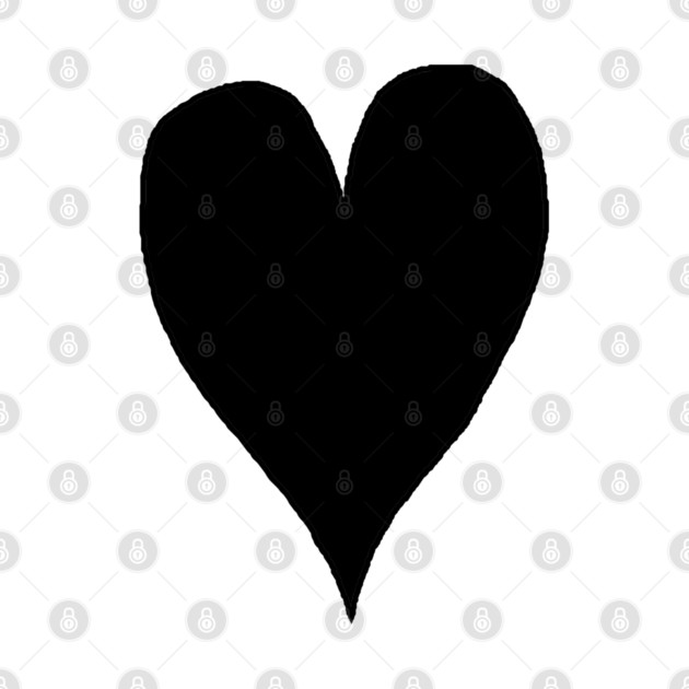 Black Heart by Creatifly Graphic Tees