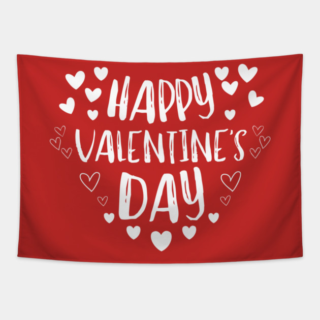Happy Valentine’s Day Tapestry by Creatifly Graphic Tees