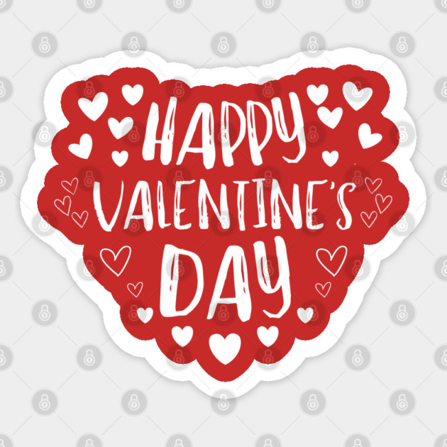 Happy Valentine’s Day Sticker by Creatifly Graphic Tees