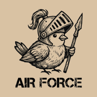 Air Force - Tiny Bird Warrior Woodcut T-Shirt