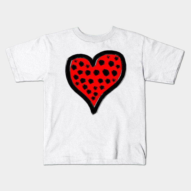 Spotted Heart Love Kids T-Shirt by Creatifly Graphic Tees