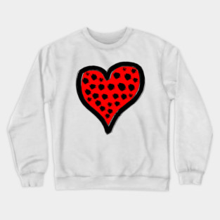 Spotted Heart Love Crewneck Sweatshirt