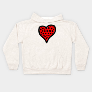 Spotted Heart Love Kids Hoodie