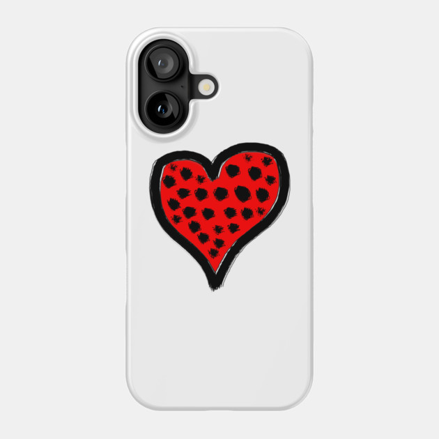 Spotted Heart Love Phone Case by Creatifly Graphic Tees