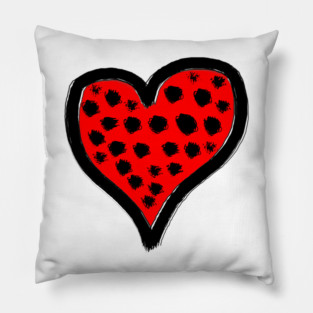 Spotted Heart Love Pillow