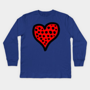 Spotted Heart Love Kids Long Sleeve T-Shirt