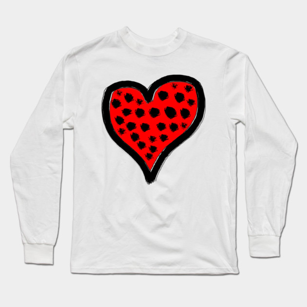 Spotted Heart Love Long Sleeve T-Shirt by Creatifly Graphic Tees