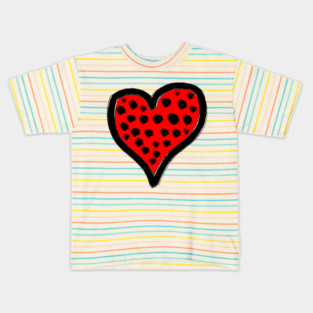 Spotted Heart Love Kids T-Shirt