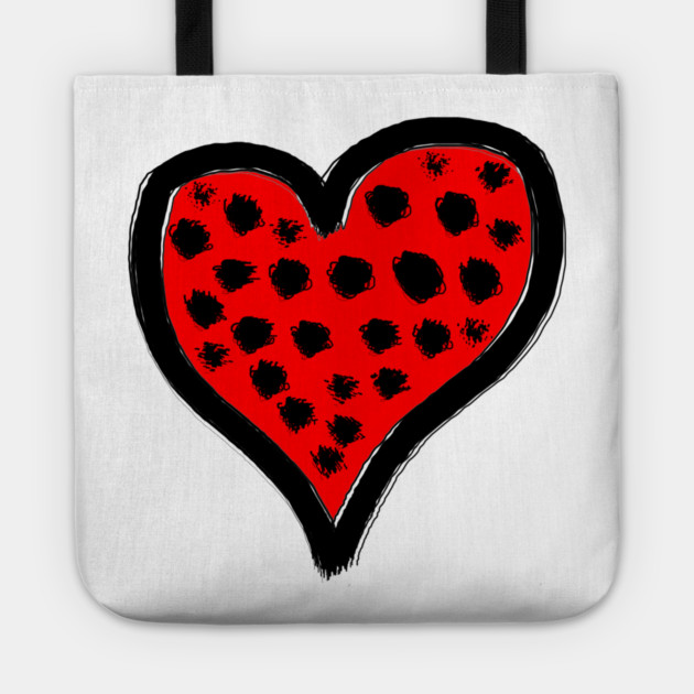 Spotted Heart Love Tote by Creatifly Graphic Tees