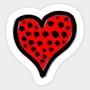 Spotted Heart Love Sticker