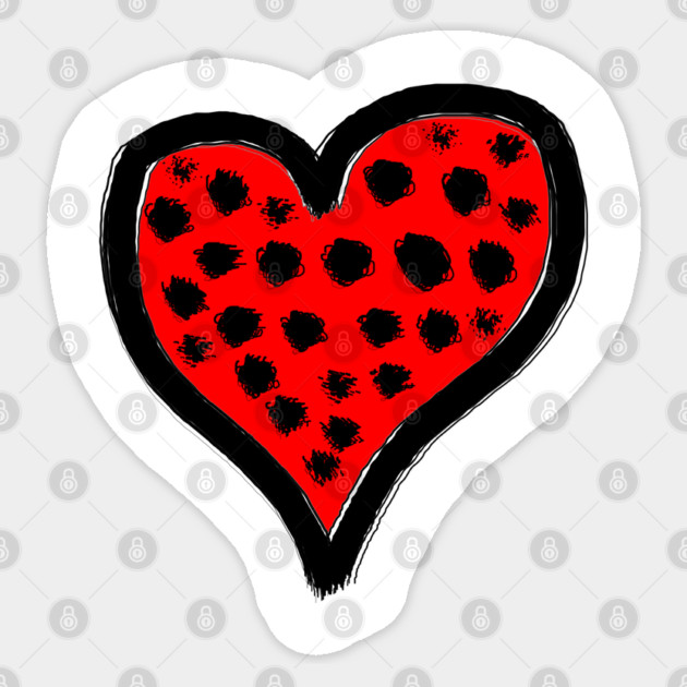 Spotted Heart Love Sticker by Creatifly Graphic Tees